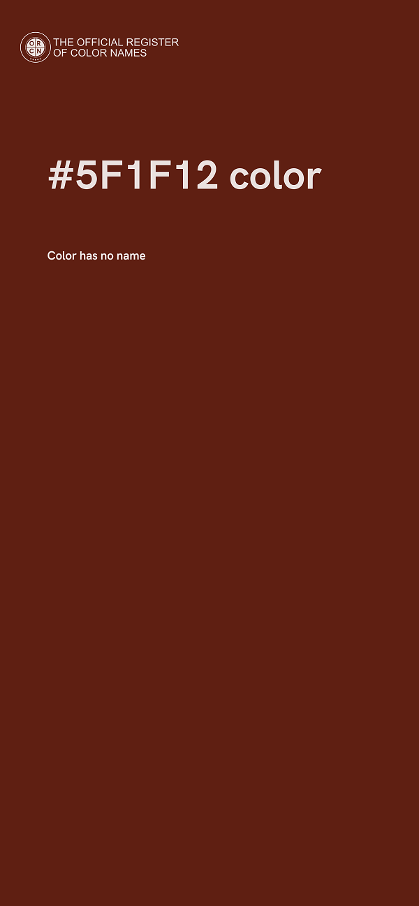 #5F1F12 color image