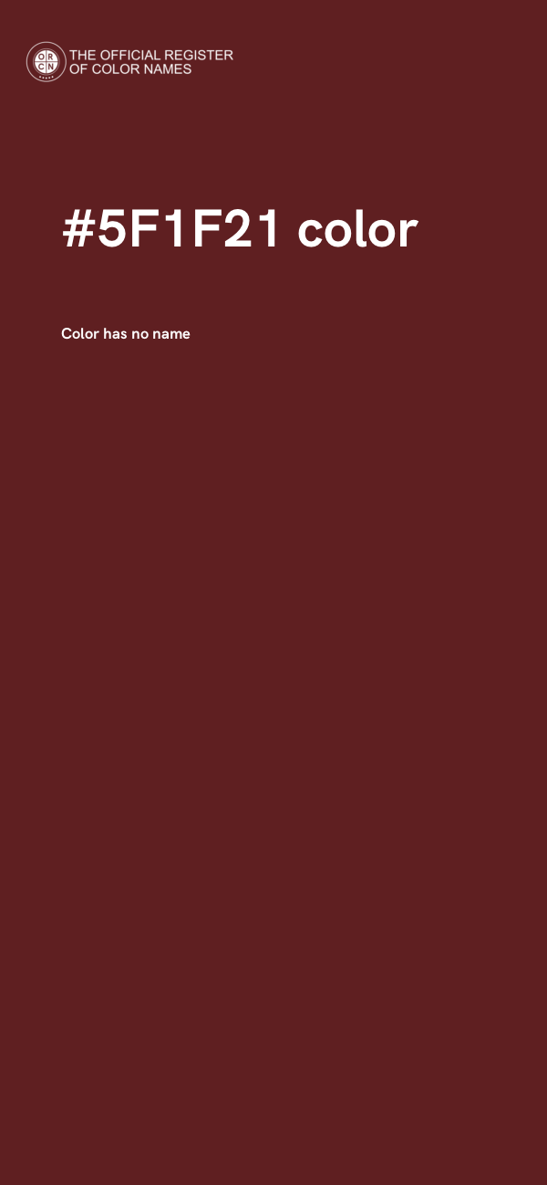 #5F1F21 color image