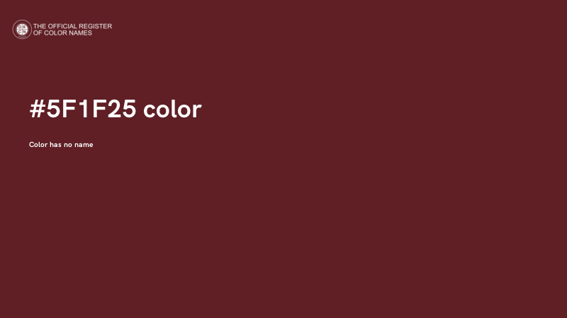 #5F1F25 color image