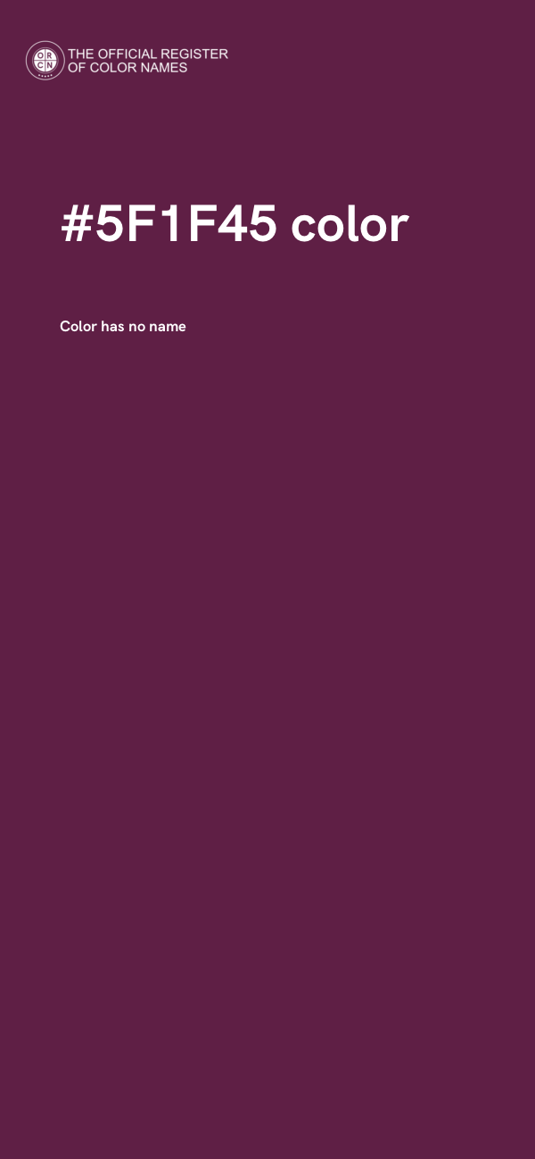 #5F1F45 color image