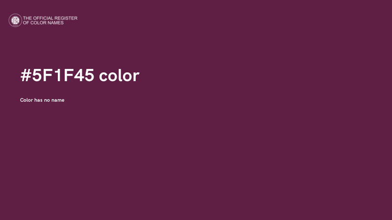 #5F1F45 color image