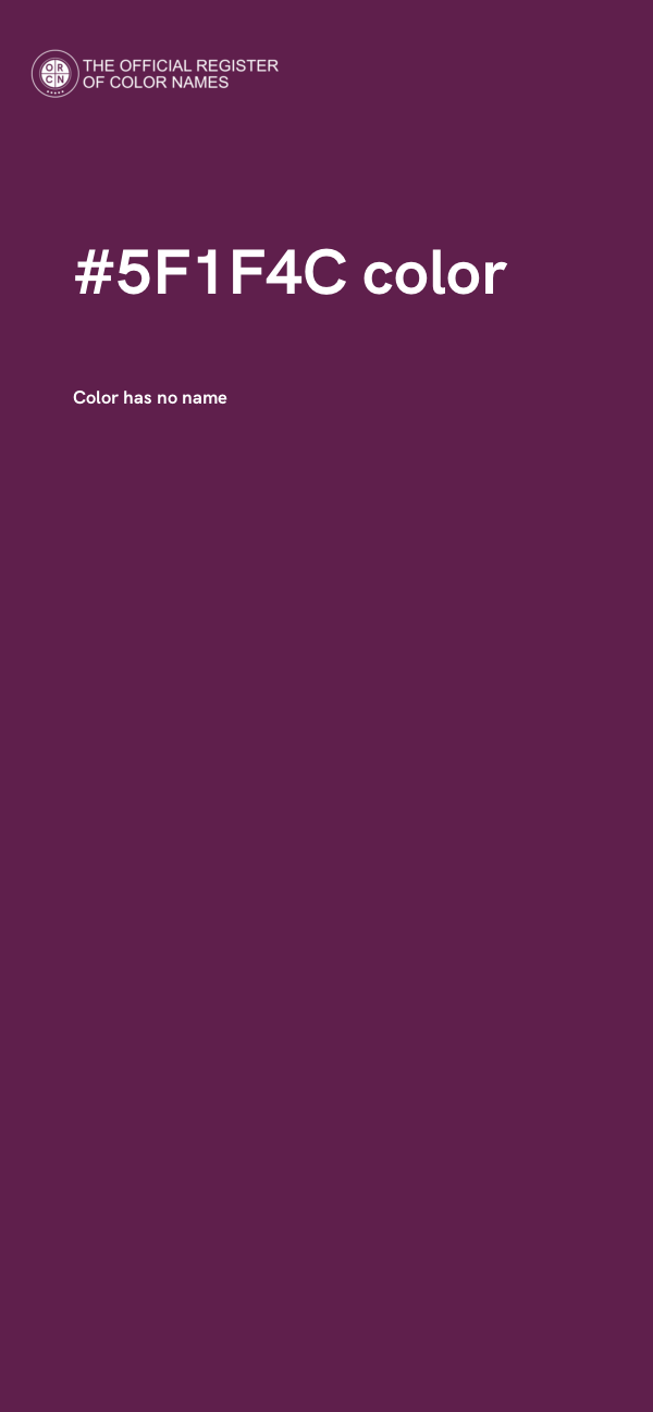 #5F1F4C color image