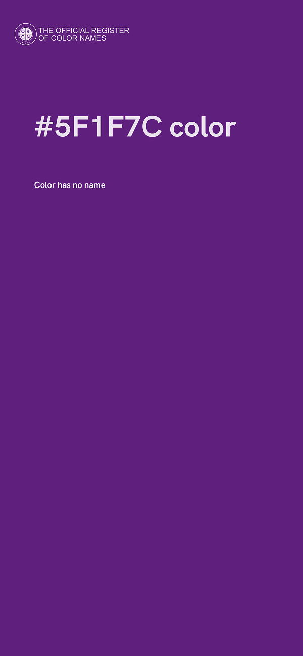 #5F1F7C color image