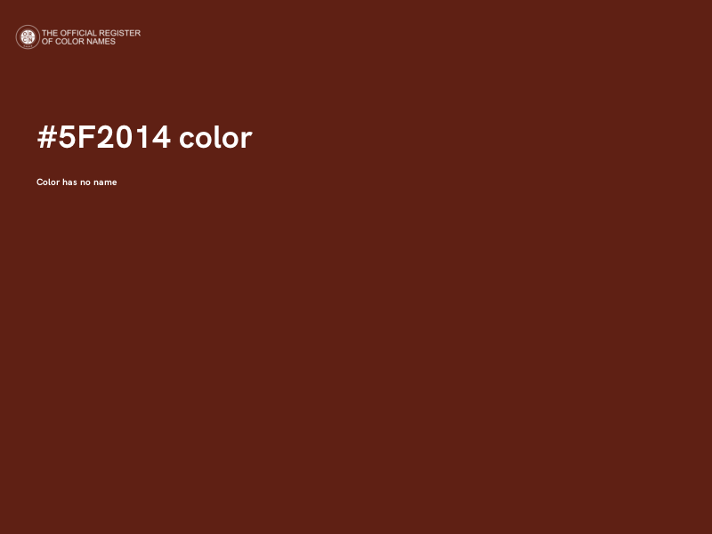#5F2014 color image