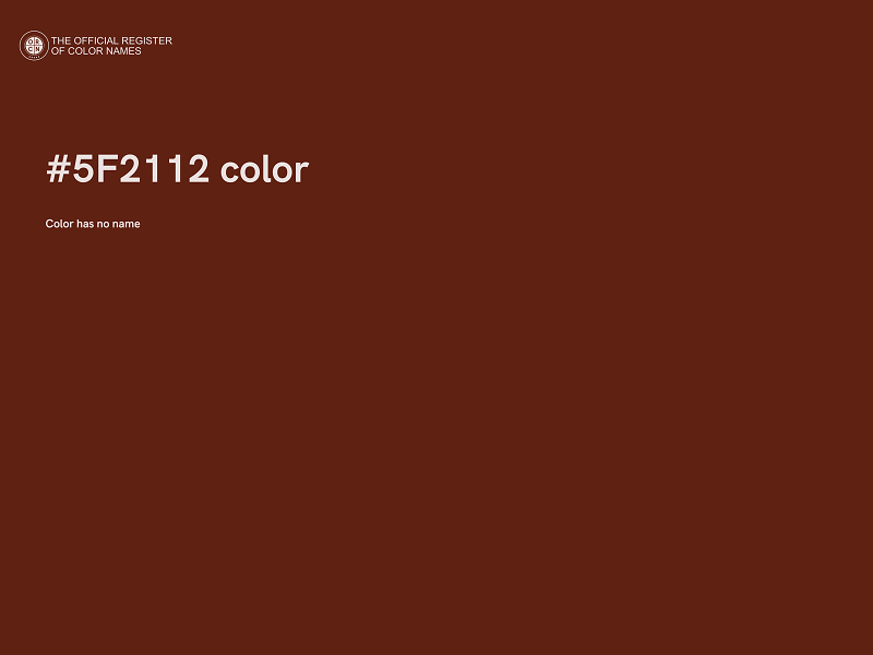 #5F2112 color image