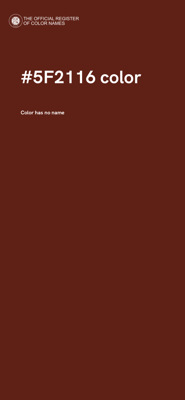 #5F2116 color image