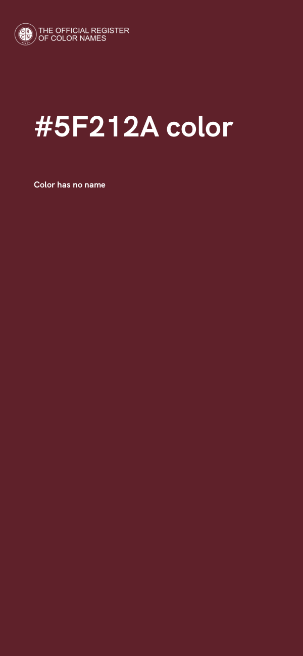 #5F212A color image