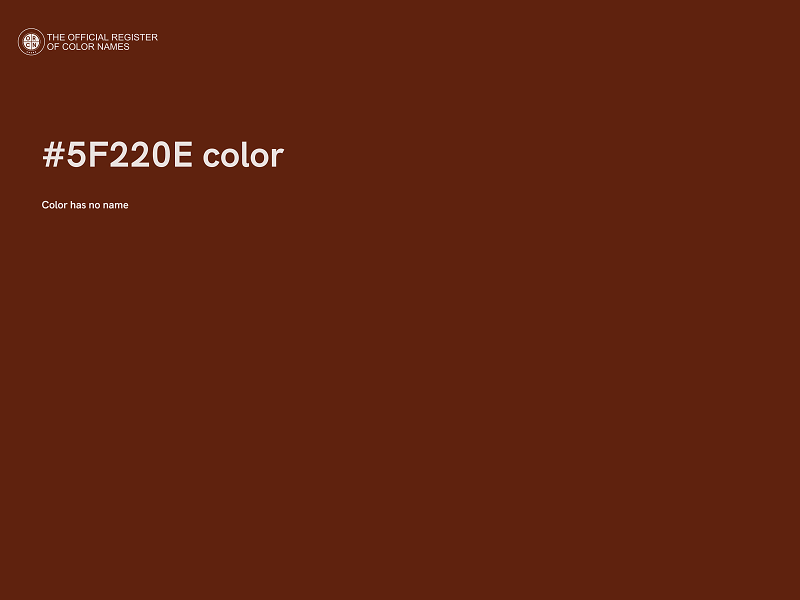 #5F220E color image