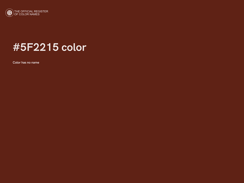 #5F2215 color image