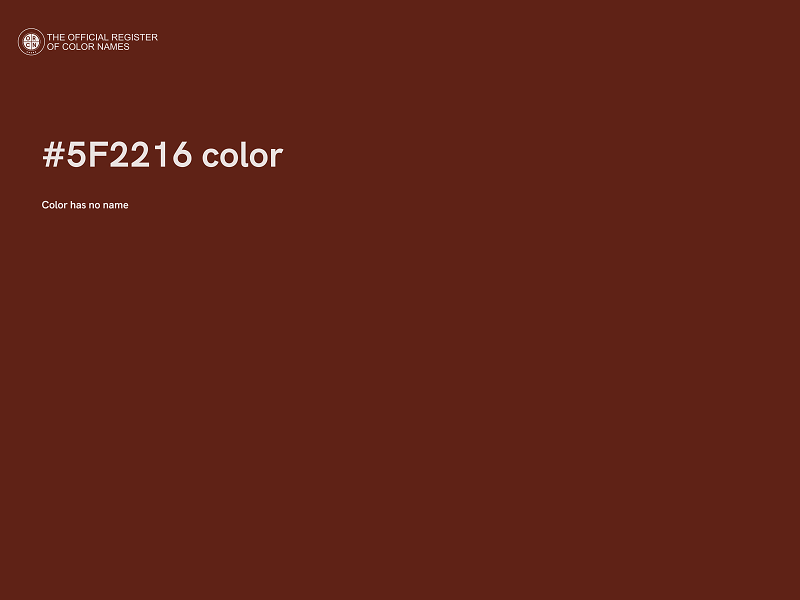 #5F2216 color image