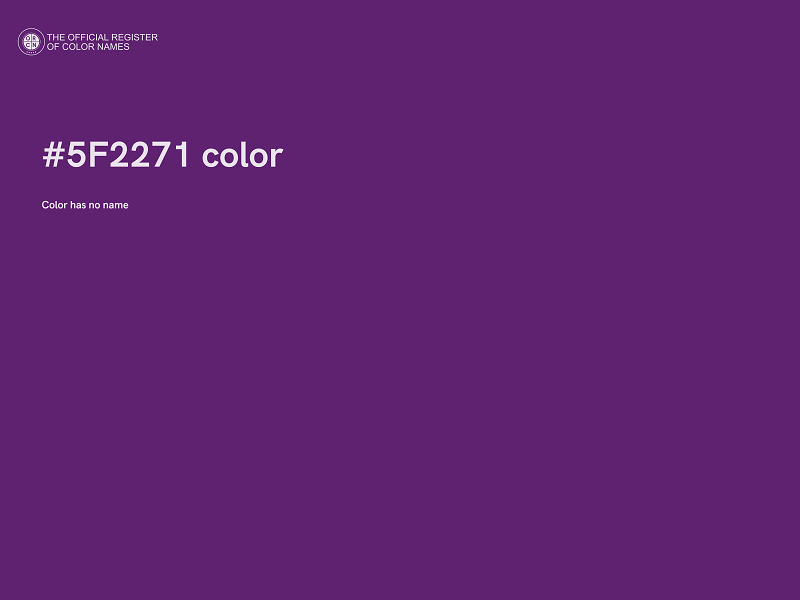 #5F2271 color image