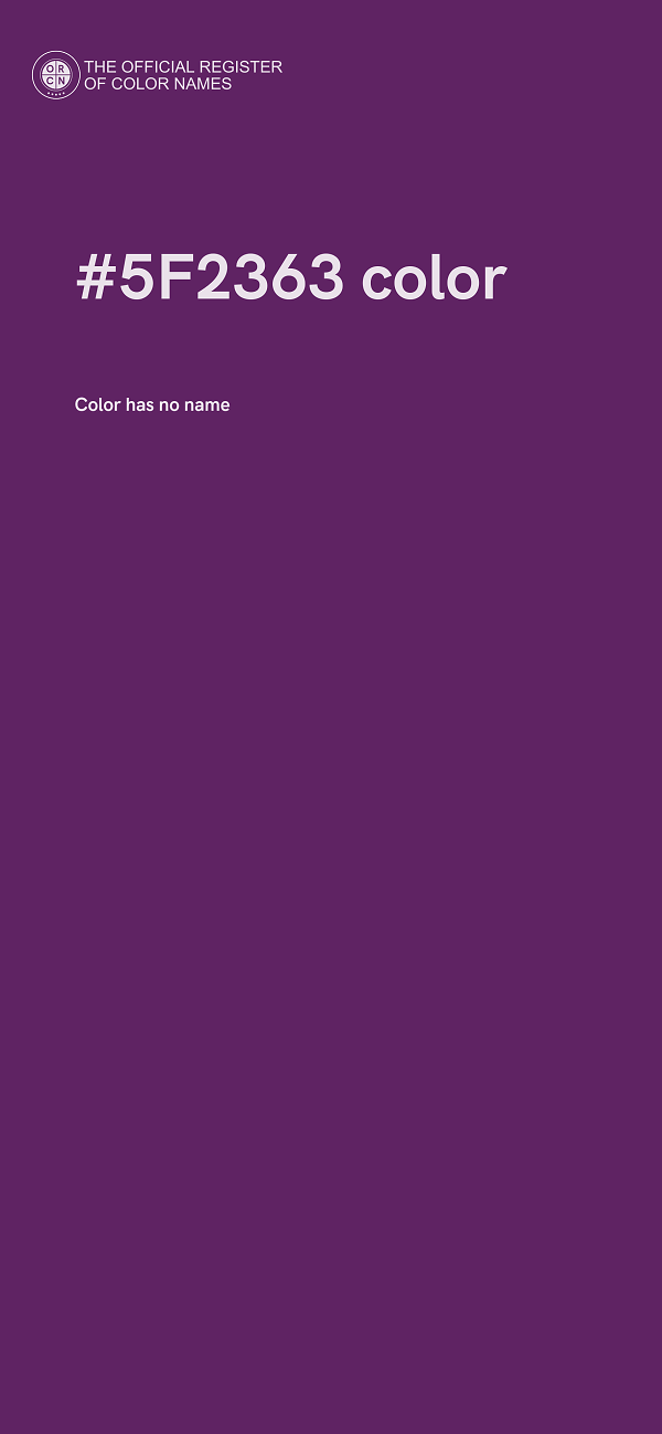 #5F2363 color image