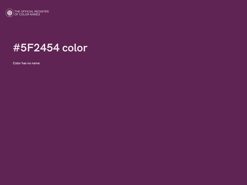 #5F2454 color image