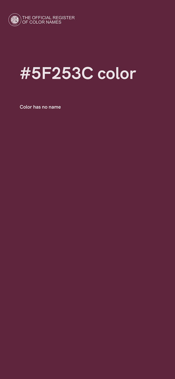 #5F253C color image