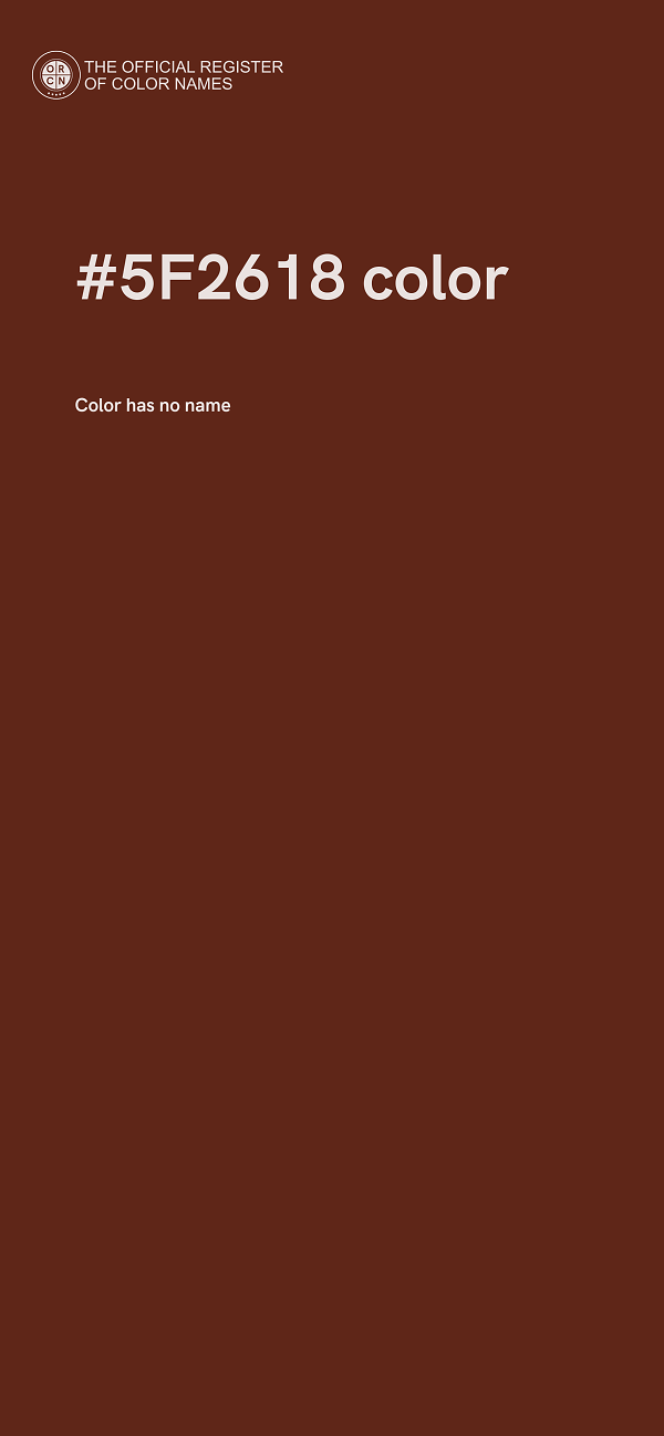 #5F2618 color image