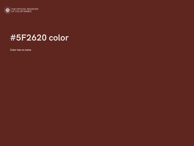 #5F2620 color image