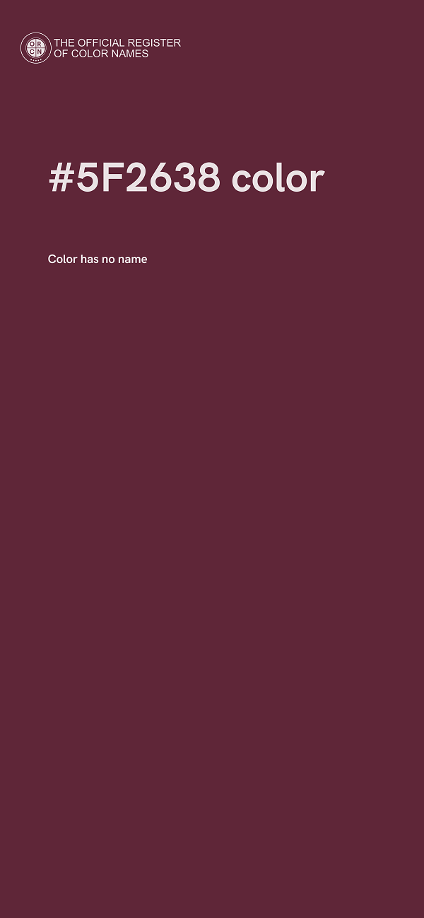 #5F2638 color image