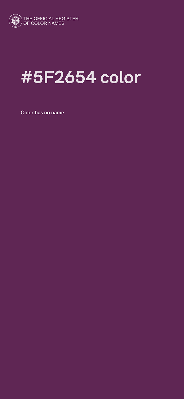 #5F2654 color image