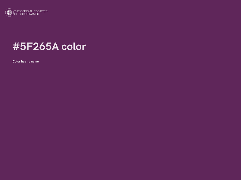 #5F265A color image