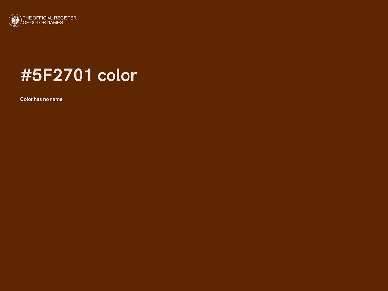 #5F2701 color image