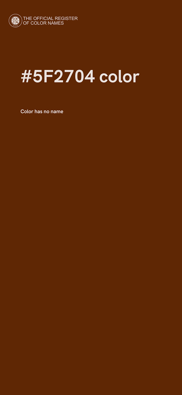 #5F2704 color image