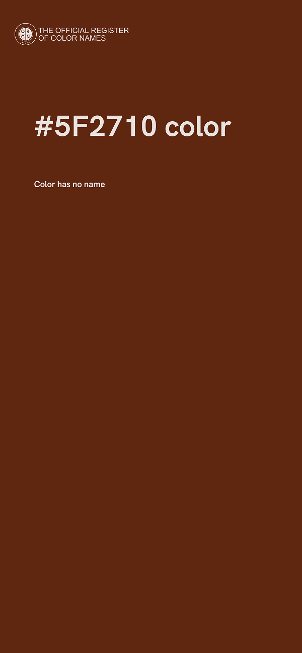 #5F2710 color image