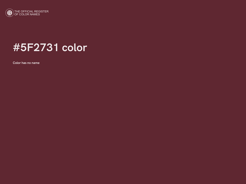 #5F2731 color image