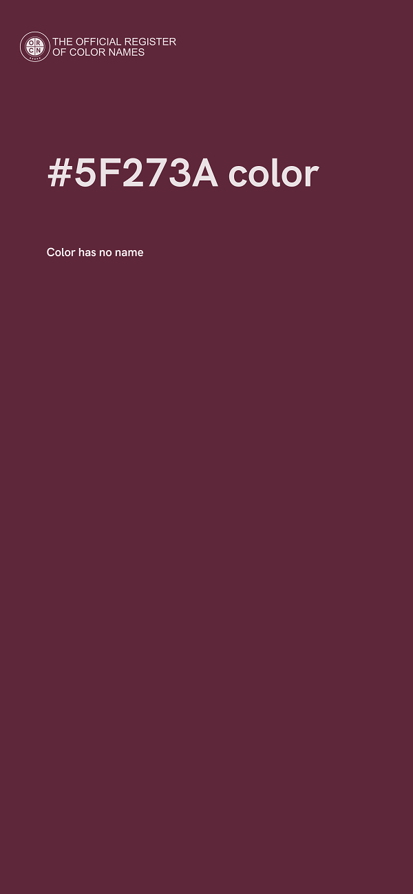 #5F273A color image