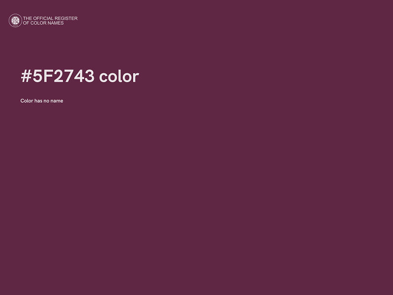 #5F2743 color image