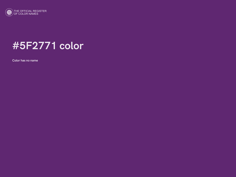 #5F2771 color image