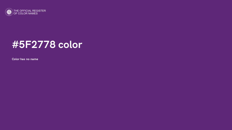 #5F2778 color image