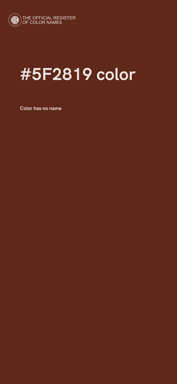 #5F2819 color image