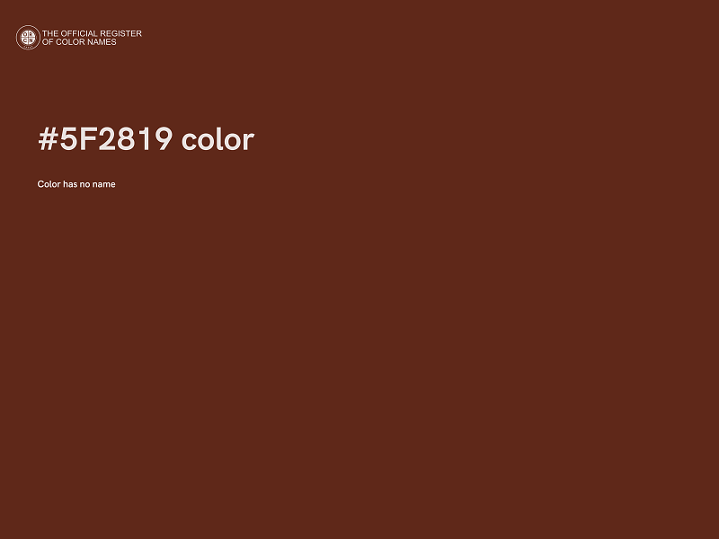 #5F2819 color image