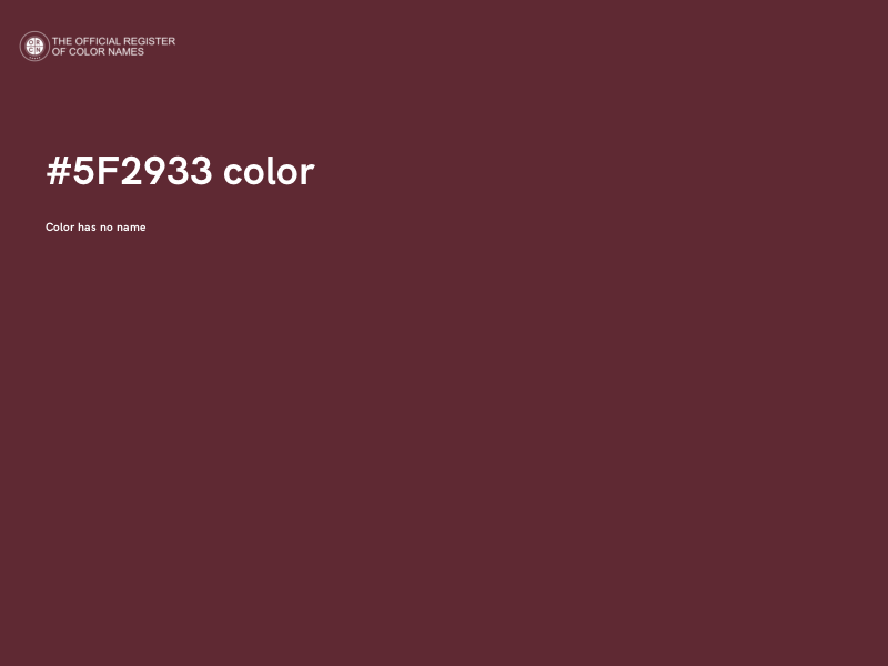 #5F2933 color image