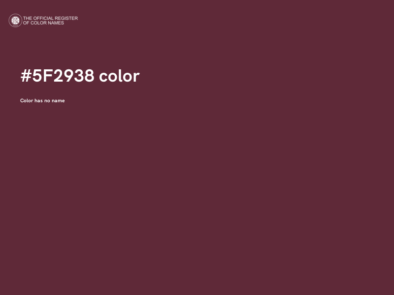 #5F2938 color image
