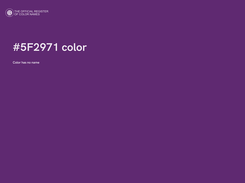#5F2971 color image
