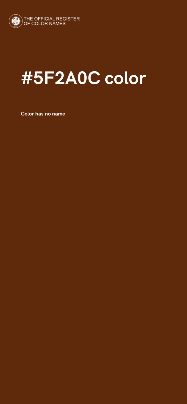 #5F2A0C color image