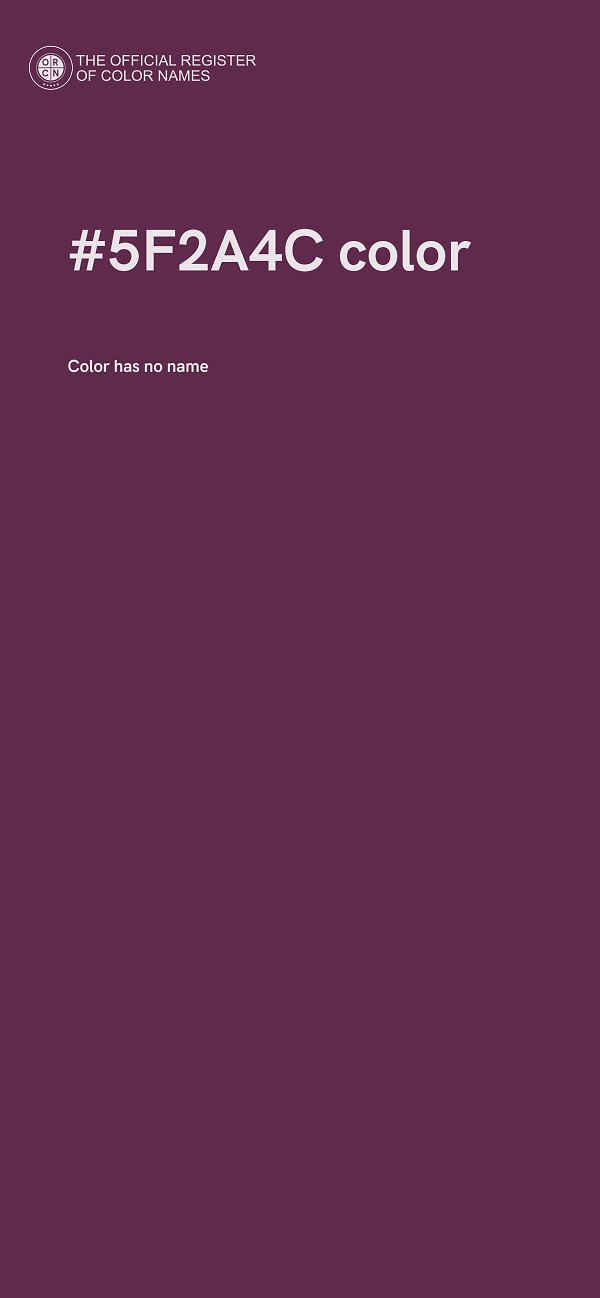 #5F2A4C color image