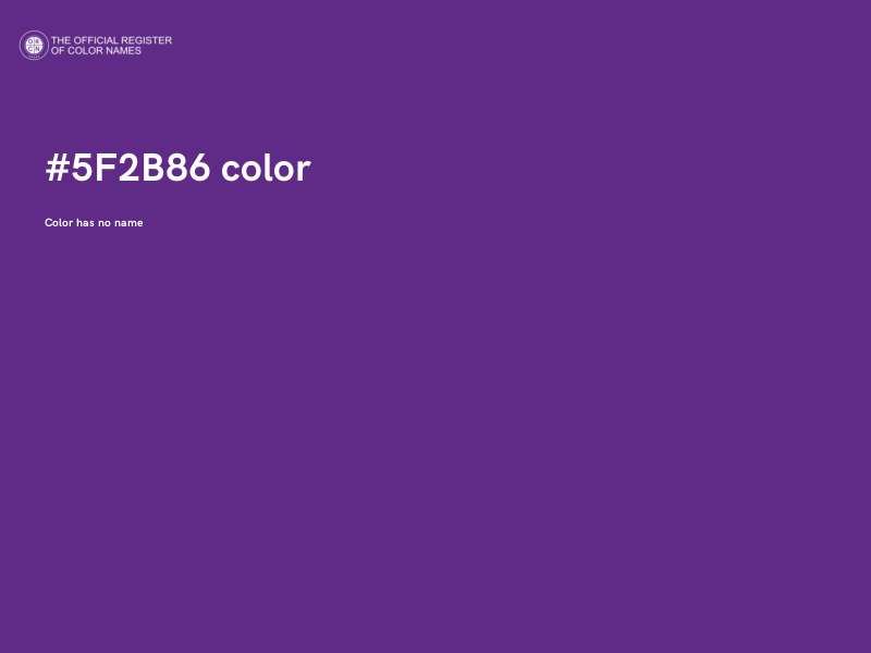 #5F2B86 color image