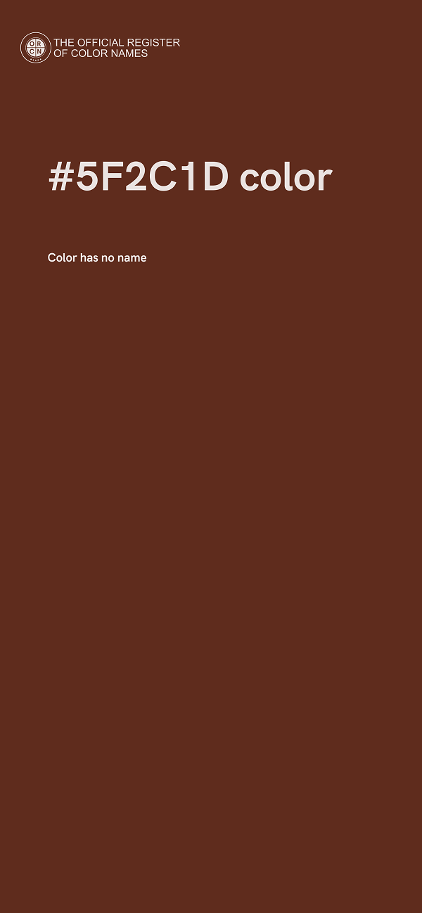 #5F2C1D color image
