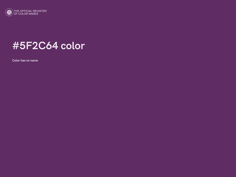 #5F2C64 color image