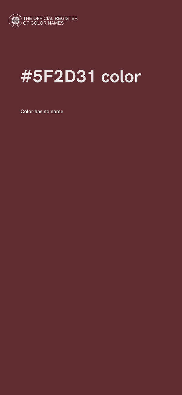 #5F2D31 color image