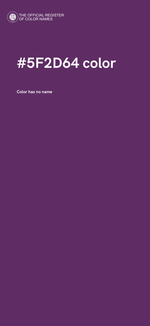 #5F2D64 color image