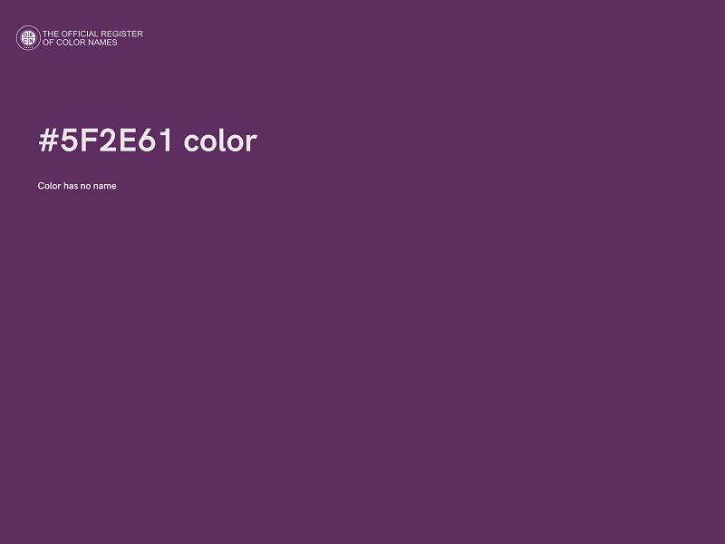 #5F2E61 color image