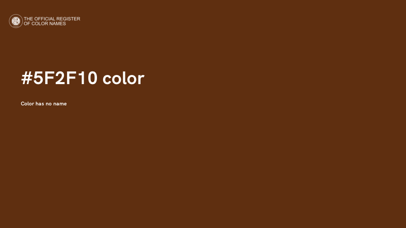 #5F2F10 color image