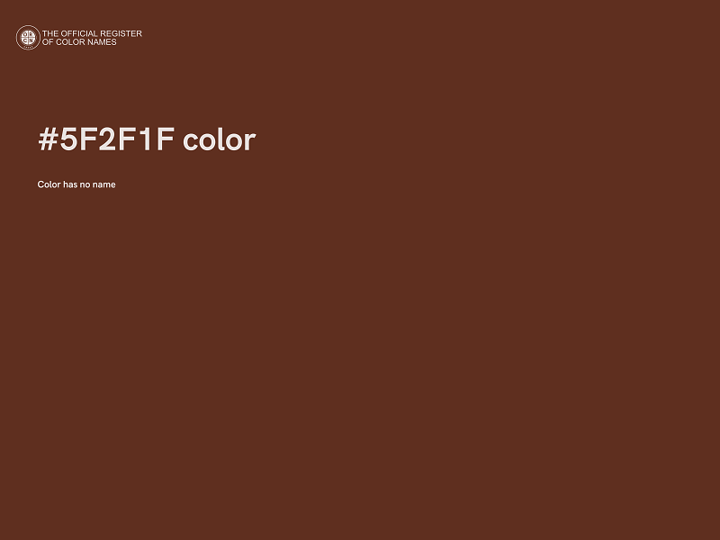 #5F2F1F color image