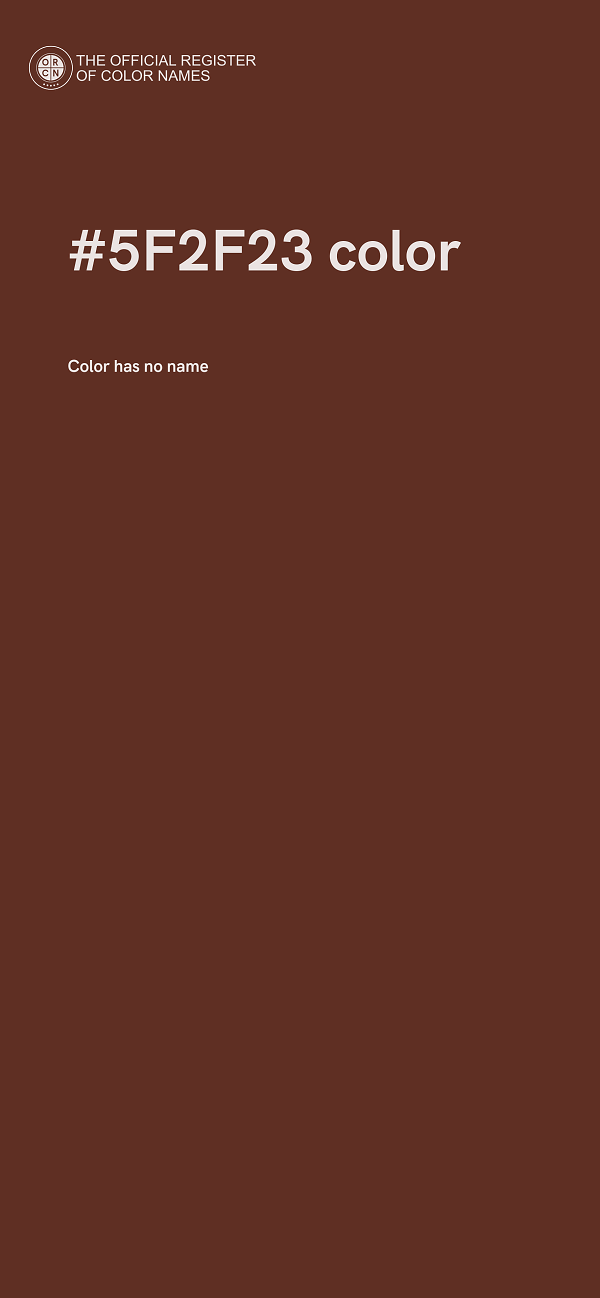 #5F2F23 color image