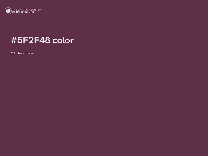 #5F2F48 color image