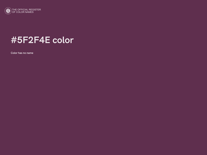 #5F2F4E color image