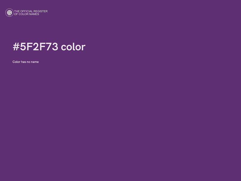 #5F2F73 color image